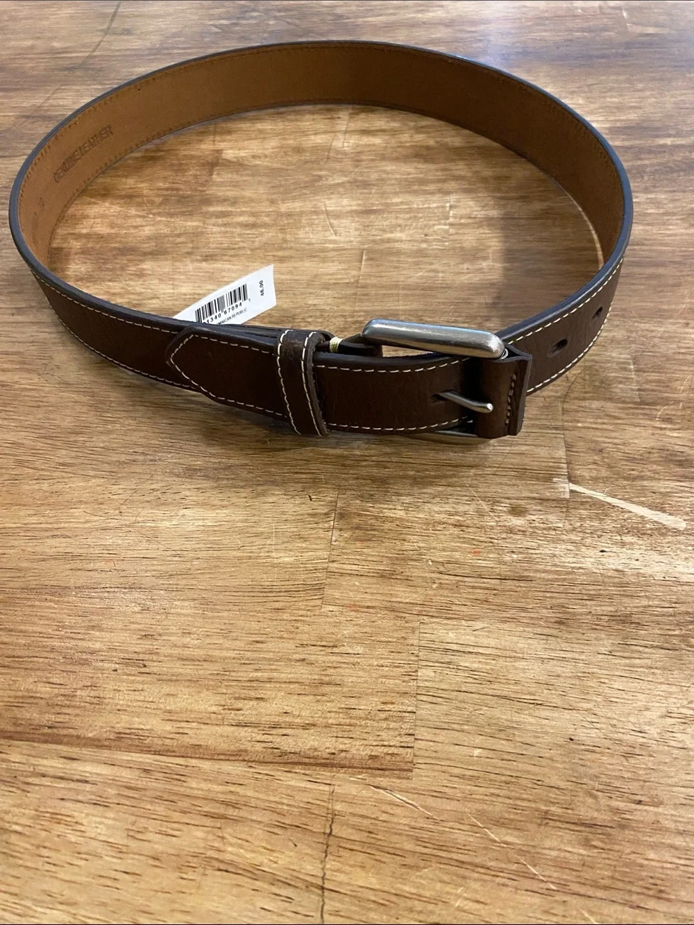 Ariat Men's Brown Leather Belt with Contrast Stitching size 32